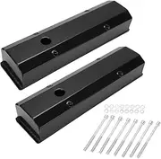XTevu Valve Covers, Tall Engine Cover Set with Gaskets and Bolts, Small Block V8 Cylinder Head Cover Replacement, Compatible with Chevrolet 283 302 305 327 350 383 400 SBC 1958‑198