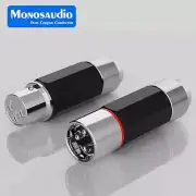 Monosaudio Pure Copper Audio XLR Plug Gold/Rhodium Plated XLR Balanced Connector