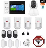 Pet Friendly Wifi Touch Screen Wireless Home security Alarm System+Wifi Camera