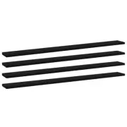 Black Shelf Boards For Bookshelf Chipboard Replacement Shelving Parts 4pcs 100cm