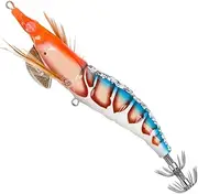 Generic Luminous Squid Hook Cuttlefish Attracting Lure Double Hook Artificial Octopus Bait Biomimetic with Ring Beads for Night Fishing