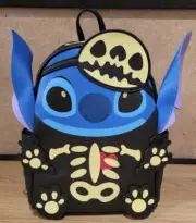 Disney Stitch Skeleton GITD Mini Backpack Exclusive NWT In Hand