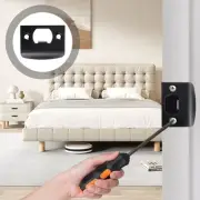 4 Pcs Door Lock Guide Travel Strike Plate Black Plates Deadbolt Cover