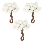 30 Pcs 10mm Artificial Berry Artificial Holly Berries with Wire Stems Cream