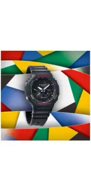 BRAND NEW AUTHENTIC CASIO G-SHOCK IN SPLASHES OF COLORFUL ACCENTS GA-B2100FC-1A