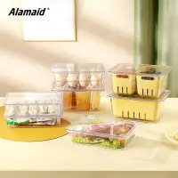 在飛比找樂天市場購物網優惠-美國Alamaid 食品級冰箱收納盒保鮮盒蔬菜水果雞蛋廚房帶