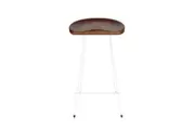 SK Designer Living | Berny Industrial Stool | White & Walnut | 66cm