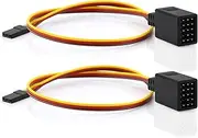 2pcs JR Style Servo Plug Splitter 1 Male to 2/4/5Female Y Harness Leads Y Splitter Cable Lead Wire 350mm for RC Cars Airplane Drone Receiver Servo ESC Cable Servo Fan 2pcs (1 Male to 5Female)