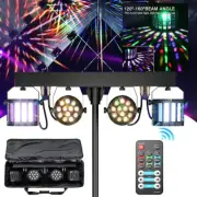 4X 180W LED Par Light RGBW Effect Lighting DJ Disco Stage Party Bar Tripod Bag