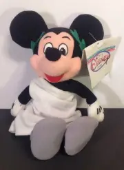 DISNEY STORE PLUSH BEAN BAG, ( TOGA MICKEY MOUSE ) RARE