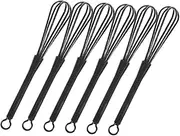 BATHVEVE 6pcs Hair Coloring Mixer Manual Whisk Blender for Hair Dye and Cooking Small Whisks for Even Color Mixing Timesaving and Easy to Clean Kitchen Utensils