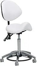 Saddle Stool,Height Adjustable Lift Chair,Movable Swivel Stool,Suitable for Home/Office/Beauty Salon,Easy to Assemble
