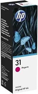 HP 31 Genuine Original Magenta Ink Bottle works with HP Smart Tank 450, 455, 551, 555, 559, 570, 571, 651, 655, 7005, 7305, 7605 Printer Ink Series - (1VU27AA)