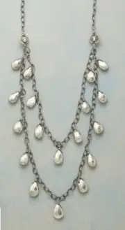 NWT Sundance Catalog Silver Pyrite “Frozen Fire Necklace” $395