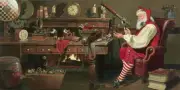 Dean Morrissey - St. Nicholas: Work Days End - Santa Claus - S/N Canvas - Signed