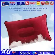 Small Ultralight PVC Inflatable Air Pillow for Car Plane Head Rest Support (Red)