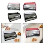 Roll Top Bread Bin Bread Box Kitchen Counter Bread Storage Holder for Entrance