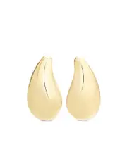 Courrèges Drop Shape Clip-On Earrings One size golden