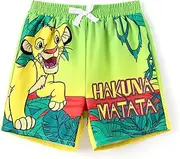 [Disney] Mickey and Friends Toddler Swim Trunks with Compression Liner, Little boy