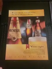 Michelob Beer Print Ad Vintage 1991 8x11 Great To Frame