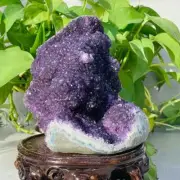 1750g Natural Amethyst Geode Mineral Specimen Crystal Quartz Energy Decoration