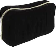 [JEWEDECO] Travel Toiletry Bag Large Capacity Makeup Storage Corduroy Bag for Organizing Cosmetics on The Go