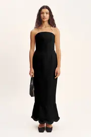 ESSIE STRAPLESS DRESS - BLACK
