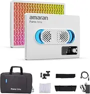 amaran Pano 120c Kit 120W RGBWW Full Colour Panel Light, up to 13,490 Lux @ 1m, USB-C PD & 150W DC Powered, Includes Softbox, Grid, Diffuser, Carry Bag for Photography & Video - White