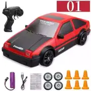 1/24 2.4G Remote Control Car Model 4WD High Speed Charging Dynamic Drift Racing