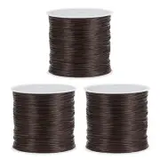 Elastic Cord DIY Making Stretchy String Craft Wire, Brown, 3 Rolls
