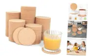 200 pcs Cork Coasters for Drinks, Bulk Cork Coasters, Non-Slip, Heat