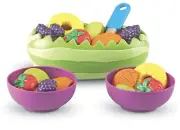 FISHER PRICE ● LEARNING RESOURCES PLAY FOOD ● 18 FRUIT WATERMELON BOWL● NEW BOX