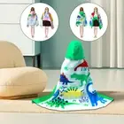 Hooded Towel with Buttons Cotton Bath Poncho Towel Highly Absorbent Kids