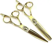 Hair Cutting Scissors, 6 Inch Professional Jp440C Steel Tiger Scissor d Haircut Thinning Barber Hair Cutting Shears Hairdresser Scissors Set