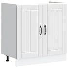 Sink Base Cabinet Lucca White Engineered Wood