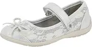 [Lico] Girls' Arabella V Ankle Strap Ballet Flats, Silver (Silber)