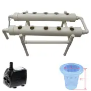 10 Sites Bolder Pope Hydroponic System Vegetable Fruit Growing Kit +water pump