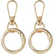2 Sets Swivel Clasp Clips, Metal Swivel Snap Hook, Double Opening Key Chain