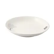 White Ceramic Floral Print Tableware Round Serving Dish Plate 8''