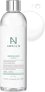 AHA, PHA Pore Refining Face Toner for Oily and Acne Skin - Refreshing Pore Tightening Astringent – Removes Dead Skin Cells - Ample:N Purifying Shot Toner 20.3 fl.oz.