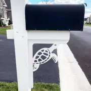 Turtle Mailbox Bracket, Decorative Front Porch Decor, Mailbox Decor, 21 Inch
