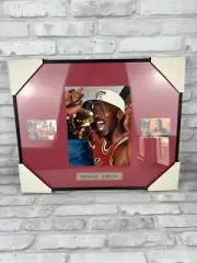 Michael Jordan Framed Photo Chicago Bulls 23 NBA Basketball w/2 Upper Deck Cards