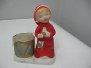 NOS Vintage 1978 Jasco boy w lantern Christmas Luvkins Candle Holder Decore