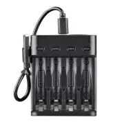 4 Slots Battery Charger For Ni-MH Ni-CD AA & AAA Rechargeable Batteries USB