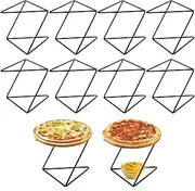 ZENFUN 10 Pack Metal Tabletop Pizza Pan Risers, Black Food Serving Display Stand, Sturdy Pizza Tray Racks, Pizza Tray Holder, Great for Party, Buffet, Home, Restaurants, Cafe