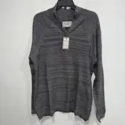 Flag & Anthem Quarter Zip With Stretch Pullover Gray Men’s Size M Soft NWT