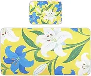 Blue and White Jasmine Flowers Cooling Baby Mattress pad 28" x 52" Ultra Soft Bed Pads Washable for Baby&Toddler