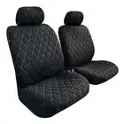 Linen Black Diamond Embossed Seat Covers For Volkswagen T-Roc 110 TSI Style
