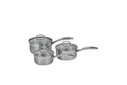 Swiss Diamond Premium Steel Induction 3 Piece Saucepan Set 16x7.5cm