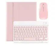 Bluetooth Keyboard Case Cover With Mouse For iPad 7th /10th Gen [Colour: PINK] [Model: For ipad 10th Gen 10.9'' 2022]